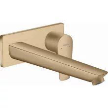   Hansgrohe Talis E szálcsiszolt bronz egykaros mosdócsaptelep falsík alatti szereléshez, 22,5 cm-es kifolyóval 71734140