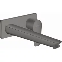   Hansgrohe Talis E szálcsiszolt fekete/króm egykaros mosdócsaptelep falsík alatti szereléshez, 22,5 cm-es kifolyóval 71734340