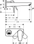 Hansgrohe Talis E szálcsiszolt fekete/króm egykaros mosdócsaptelep falsík alatti szereléshez, 22,5 cm-es kifolyóval 71734340