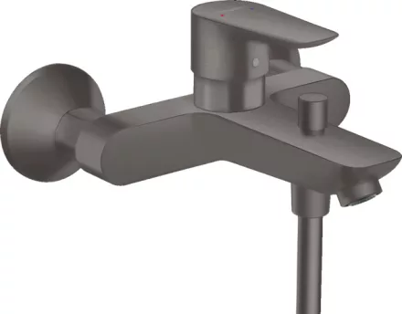 Hansgrohe Talis E szálcsiszolt fekete/króm falsíkon kívüli kádcsaptelep 71740340