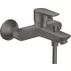 Hansgrohe Talis E szálcsiszolt fekete/króm falsíkon kívüli kádcsaptelep 71740340