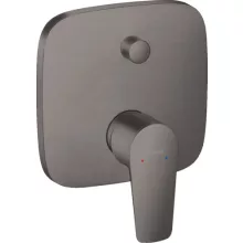   Hansgrohe Talis E szálcsiszolt fekete/króm falsík alatti kádcsaptelep 71745340