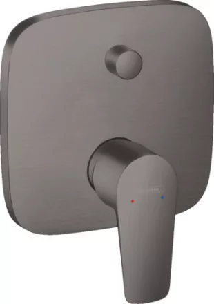 Hansgrohe Talis E szálcsiszolt fekete/króm falsík alatti kádcsaptelep 71745340