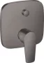 Hansgrohe Talis E szálcsiszolt fekete/króm falsík alatti kádcsaptelep 71745340