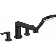   Hansgrohe Talis E 4-lyukú matt fekete kádcsaptelep 71748670