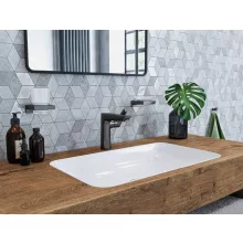  Hansgrohe Talis E 150 szálcsiszolt fekete/króm mosdócsaptelep automata lefolyó-garnitúrával 71754340