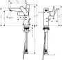 Hansgrohe Talis E 150 szálcsiszolt fekete/króm mosdócsaptelep automata lefolyó-garnitúrával 71754340
