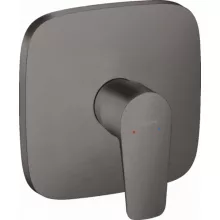   Hansgrohe Talis E szálcsiszolt fekete/króm falsík alatti zuhanycsaptelep 71765340