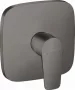 Hansgrohe Talis E szálcsiszolt fekete/króm falsík alatti zuhanycsaptelep 71765340