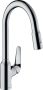 Hansgrohe Focus M42 króm konyhai csaptelep, kihúzható zuhanyfejjel 71800000