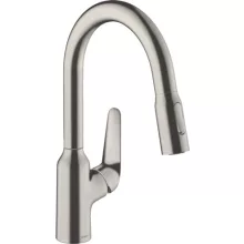   Hansgrohe Focus M42 konyhai csaptelep, kihúzható zuhanyfejjel, rozsdamentes acél hatású 71801800
