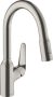 Hansgrohe Focus M42 konyhai csaptelep, kihúzható zuhanyfejjel, rozsdamentes acél hatású 71801800