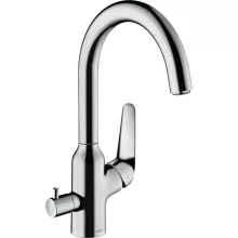   Hansgrohe Focus M42 konyhai csaptelep elzáró szeleppel, króm 71803000
