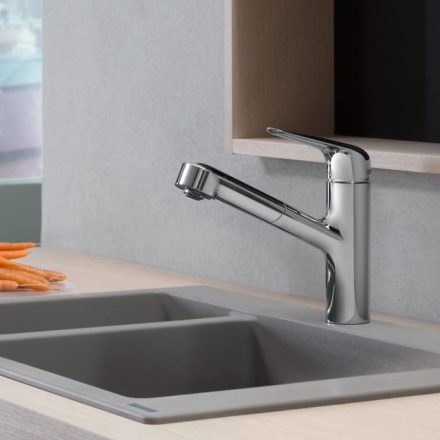 Hansgrohe Focus M42 konyhai csaptelep, kihúzható kifolyóval, króm 71814000