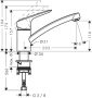 Hansgrohe Logis M31 hidegindítású Eco konyhai csaptelep 120, króm 71837000