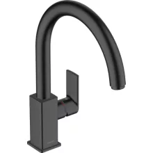   Hansgrohe Vernis Shape M35 Egykaros konyhai csaptelep 260, elforgatható kifolyóval matt fekete 71871670