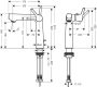 Hansgrohe Talis S 140 mosdócsaptelep automata lefolyógarnitúrával, króm 72113000