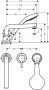 Hansgrohe Talis S 3-lyukú kádcsaptelep 72416000