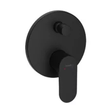   Hansgrohe Rebris S falsík alatti kádcsaptelep iBox-hoz beépített biztonsági kombinációval, matt fekete 72467670