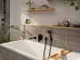 Hansgrohe Rebris E falsík alatti kádcsaptelep iBox-hoz beépített biztonsági kombinációval, matt fekete 72469670
