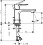 Hansgrohe Rebris S Egykaros mosdócsaptelep 80, automata lefolyógarnitúrával 72510000