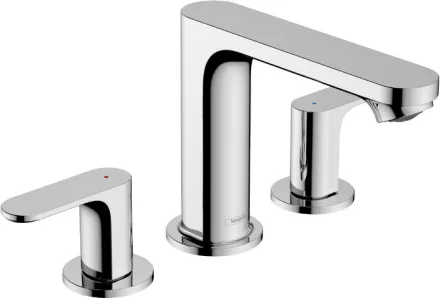 Hansgrohe Rebris S 3 lyukú mosdócsaptelep 110, automata lefolyógarnitúrával