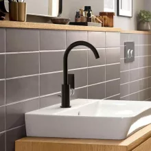   Hansgrohe Rebris E mosdócsaptelep 210, elforgatható kifolyóval, automata lefolyógarnitúrával, matt fekete 72576670