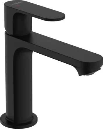 Hansgrohe Rebris S hidegindítású egykaros mosdócsaptelep, EcoSmart+ funkcióval és automata lefolyógarnitúrával, matt fekete 72588670