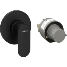   Hansgrohe Rebris S Rejtett egykaros zuhanycsaptelep szett, falsík alatti telepítéshez, matt fekete 72648670