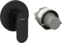 Hansgrohe Rebris S Rejtett egykaros zuhanycsaptelep szett, falsík alatti telepítéshez, matt fekete 72648670