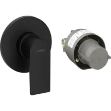   Hansgrohe Rebris E Egykaros zuhanycsaptelep szett, falsík alatti telepítéshez, matt fekete 72658670