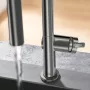 Hansgrohe Talis M54 konyhai csaptelep 210 kihúzható zuhanyfejjel, szálcsiszolt fekete/króm 72800340