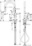 Hansgrohe Talis M54 matt fekete konyhai csaptelep 210, kihúzható zuhanyfejjel 72800670