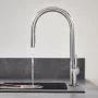 Hansgrohe Talis M54 króm konyhai csaptelep 210, kihúzható zuhanyfejjel 72801000