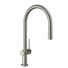   Hansgrohe Talis M54 rozsdamentes acél hatású konyhai csaptelep 210, kihúzható zuhanyfejjel 72801800