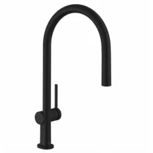   Hansgrohe Talis M54 matt fekete konyhai csaptelep 210, kihúzható zuhanyfejjel 72803670