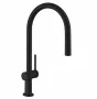 Hansgrohe Talis M54 matt fekete konyhai csaptelep 210, kihúzható zuhanyfejjel 72803670