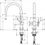 Hansgrohe Talis M54 1jet konyhai csaptelep elzárószeleppel, matt fekete 72805670