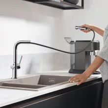   Hansgrohe Talis M54 konyhai csaptelep 270, kihúzható zuhanyfejjel, króm 72808000
