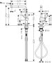 Hansgrohe Talis M54 konyhai csaptelep 270, kihúzható zuhanyfejjel, króm 72808000