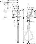 Hansgrohe Talis M54 konyhai csaptelep 270, kihúzható zuhanyfejjel, króm 72808000