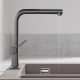 Hansgrohe Talis M54 konyhai csaptelep 270, kihúzható zuhanyfejjel, szálcsiszolt fekete króm 72808340
