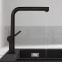 Hansgrohe Talis M54 konyhai csaptelep 270 kihúzható zuhanyfejjel matt fekete 72808670