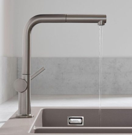 Hansgrohe Talis M54 konyhai csaptelep 270 kihúzható zuhanyfejjel, rozsdmentes acél hatású 72808800