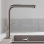 Hansgrohe Talis M54 konyhai csaptelep 270 kihúzható zuhanyfejjel, rozsdmentes acél hatású 72808800