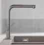 Hansgrohe Talis M54 konyhai csaptelep 270 kihúzható zuhanyfejjel rozsdamentes acél hatású 72808800