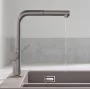 Hansgrohe Talis M54 rozsdamentes acél hatású konyhai csaptelep 270, kihúzható zuhanyfejjel 72809800