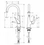 Hansgrohe Talis M51 mosogató csaptelep elforgatható kifolyóval, króm 72810000