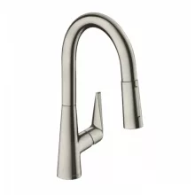   Hansgrohe Talis M51 rozsdamentes acél hatású konyhai csaptelep 160, kihúzható kifolyóval 72815800