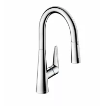   Hansgrohe Talis M51 200 víztakarékos konyhai csaptelep kihúzható zuhanyfejjel, króm 72817000